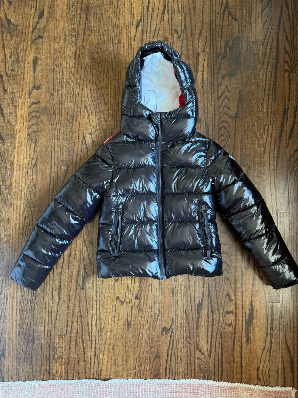 Rossignol Black Shiny Puffer Jacket with Hood
